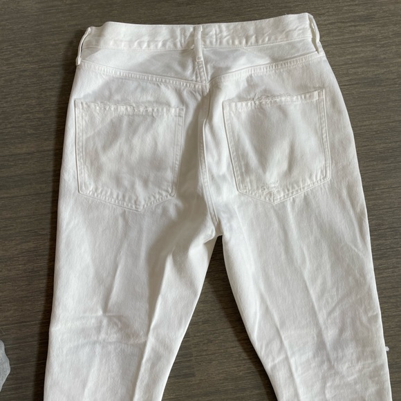 Agolde Riley white distressed denim size 29 - Picture 9 of 12